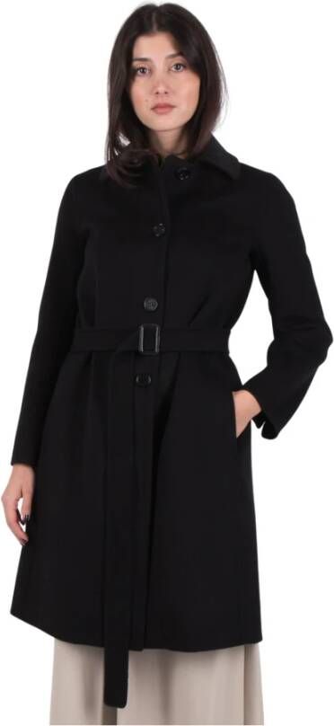 Max Mara Weekend Belted Coats Zwart Dames