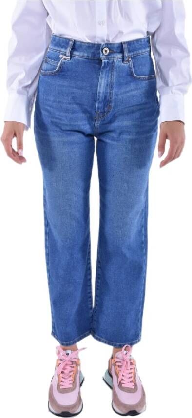 Max Mara Weekend Cropped Denim Jeans Blue Dames