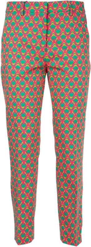 Max Mara Weekend Darling Print Slim-Fit Broek Meerkleurig Dames