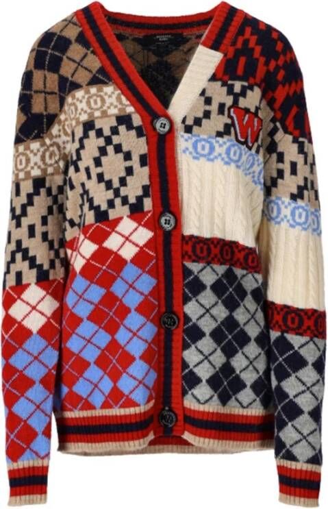Max Mara Weekend Bloemen gebreid vest in azuurblauw Multicolor Dames