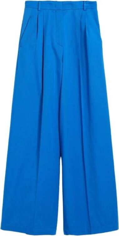 Max Mara Weekend Flared katoenen broek Blauw Dames