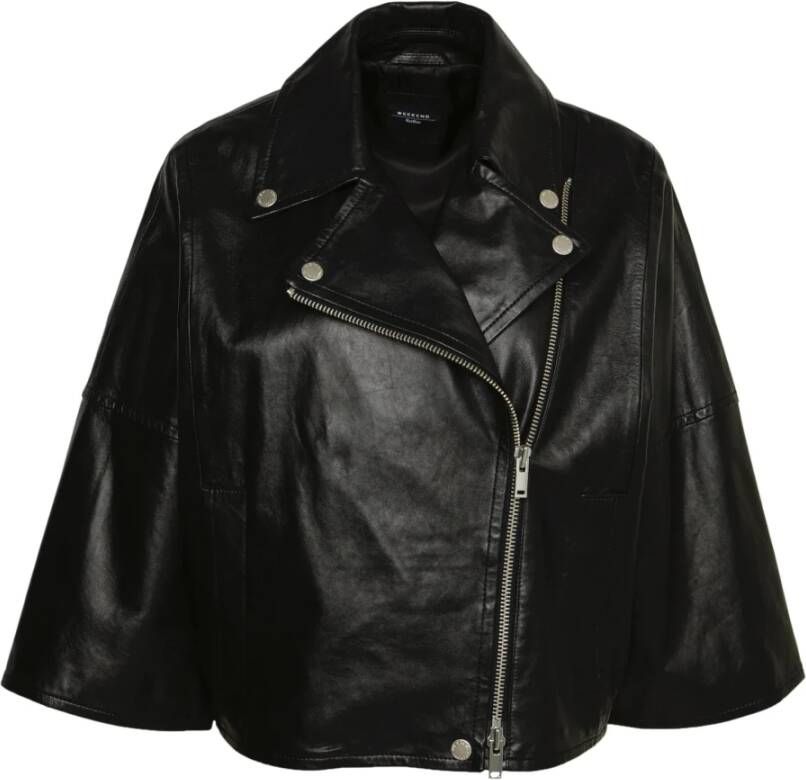 Max Mara Weekend Leren jasjes Zwart Dames