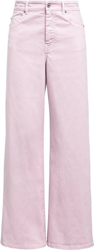 Max Mara Weekend Loszittende Jeans van Roze Stretchkatoen Roze Dames