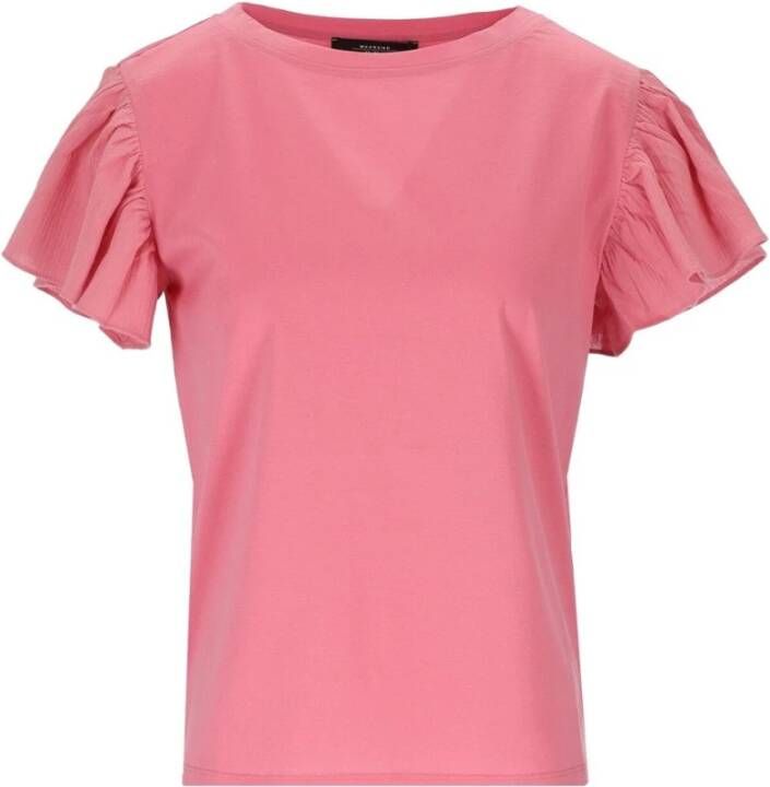 Max Mara Weekend Mana-gekleurd Weekend T-Shirt voor Vrouwen Roze Dames