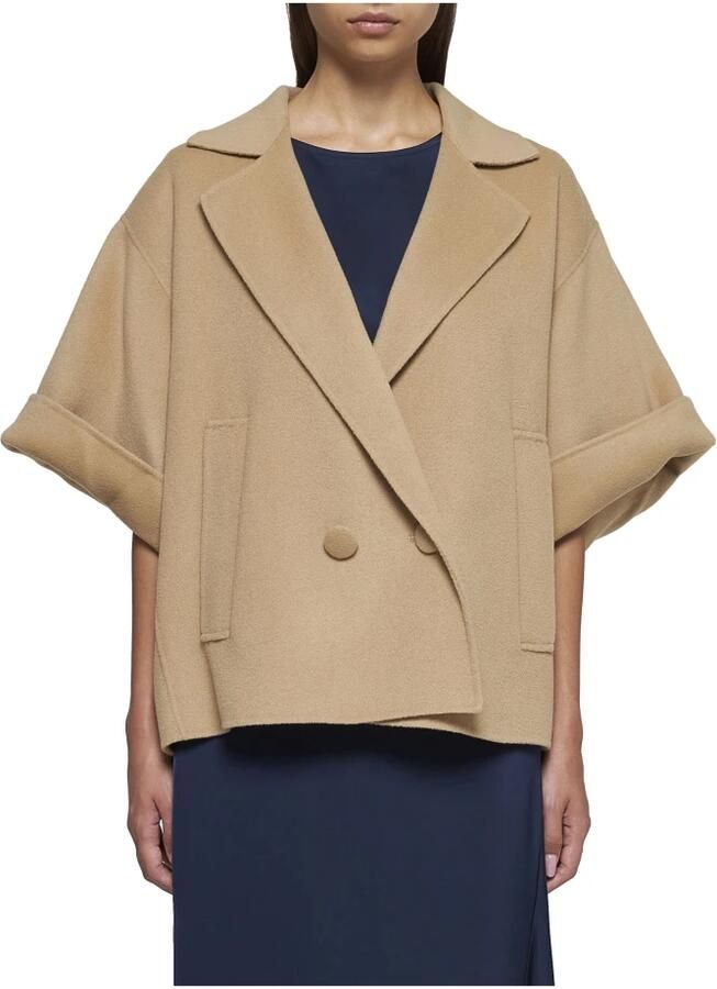 Max Mara Weekend Beige Navarra Jas met Kimono Mouwen Beige Dames - Foto 2