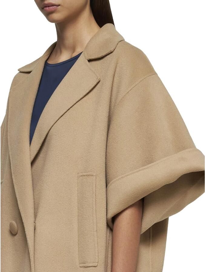 Max Mara Weekend Beige Navarra Jas met Kimono Mouwen Beige Dames