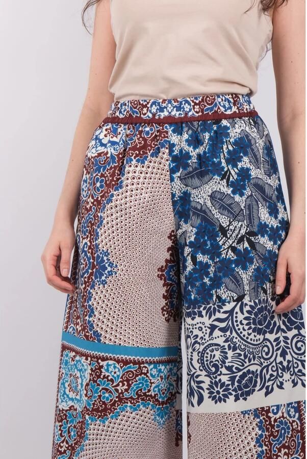 Max Mara Weekend Blauw Bruin Gestreepte Broek Multicolor Dames - Foto 3