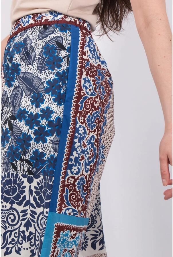 Max Mara Weekend Blauw Bruin Gestreepte Broek Multicolor Dames - Foto 2