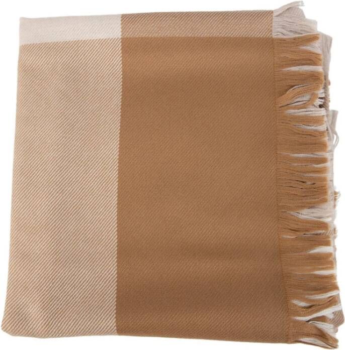 Max Mara Weekend Multicolor franje logo stola Bruin Dames