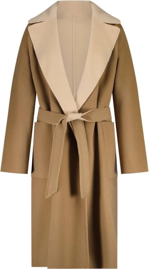 Max Mara Weekend Omkeerbare Wollen Riemjas Bruin Dames