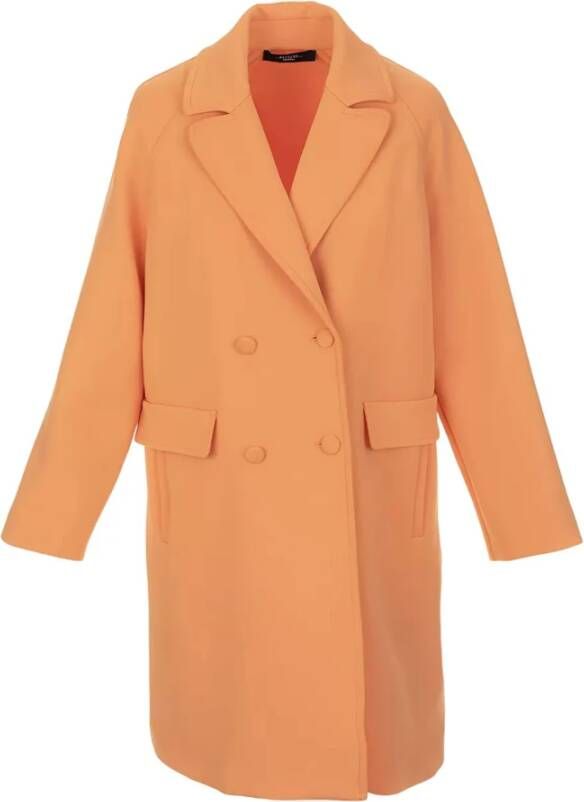 Max Mara Weekend Plinio Dubbelbreastede Jas voor Dames Oranje Dames