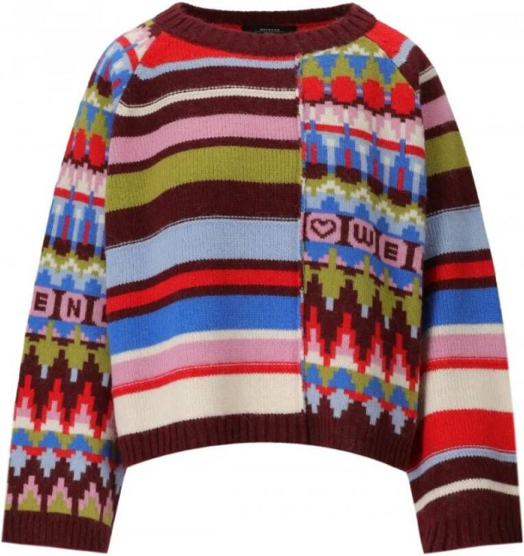 Max Mara Zachte Alpaca en Wol Trui met Jacquard Patroon Meerkleurig Dames