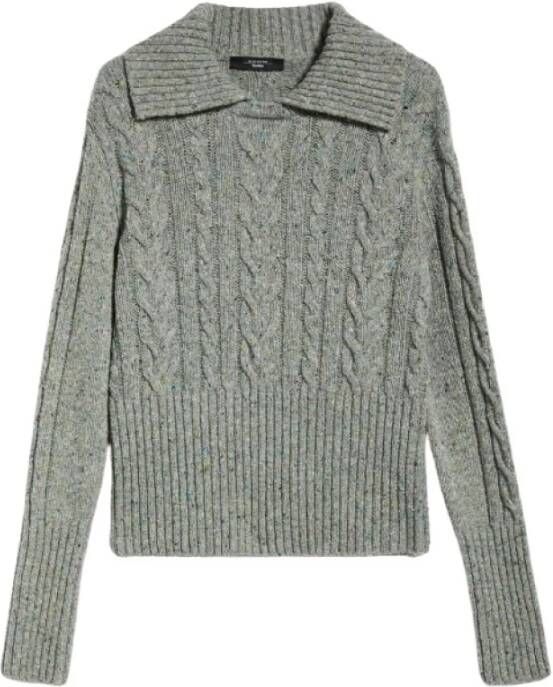 Max Mara Weekend Round-neck Knitwear Grijs Dames