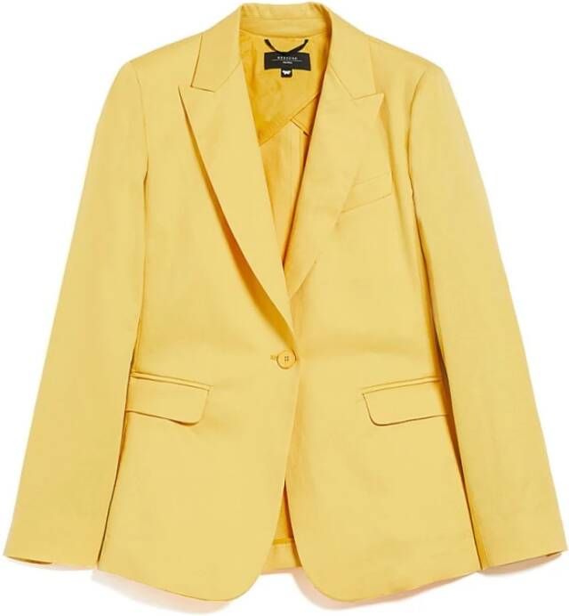 Max Mara Weekend Stijlvolle Blazer Jas Geel Dames