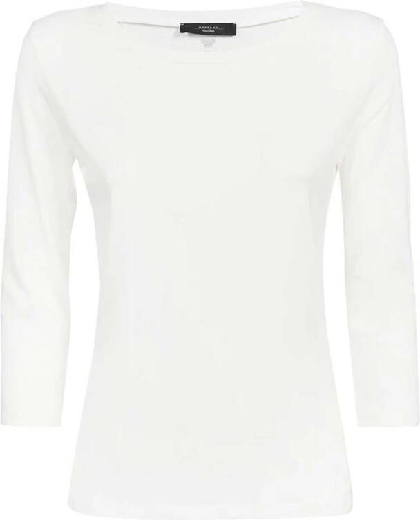 Max Mara Weekend T-Shirt Katoen 95% Elastaan 5% White Dames