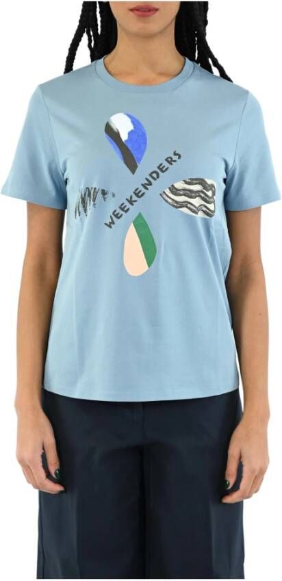 Max Mara Weekend T-Shirts Blauw Dames