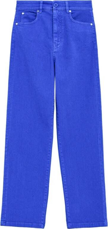 Max Mara Weekend Straight Trousers Blauw Dames