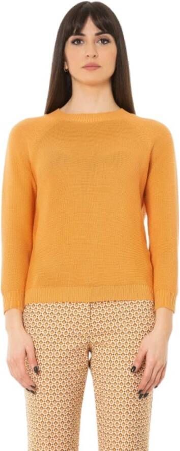 Max Mara Weekend Truien met ronde hals Oranje Dames