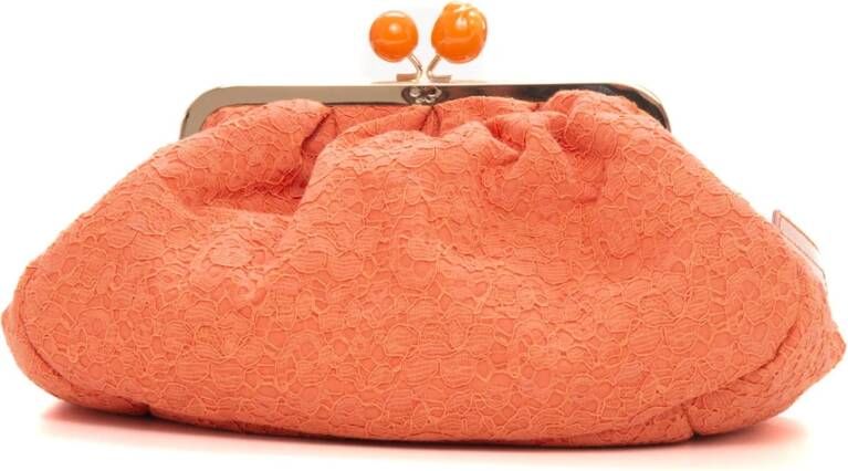 Max Mara Weekend Clutch Tas met Kant en Afneembare Bandjes Orange Dames