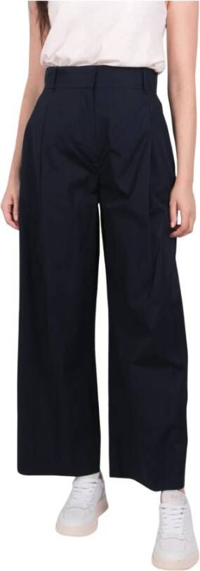 Max Mara Weekend Wide Trousers Blauw Dames