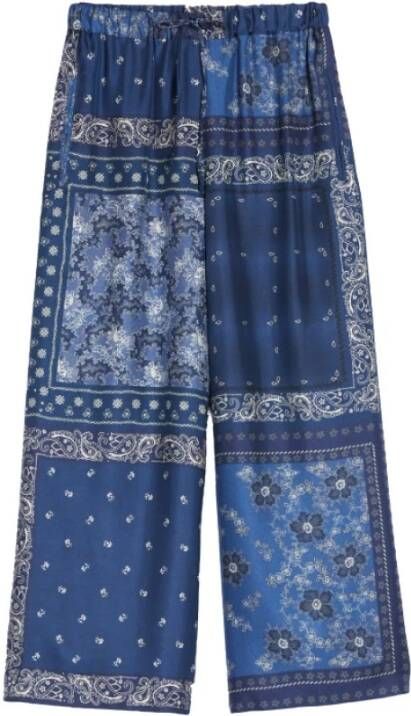 Max Mara Weekend Wide Trousers Blauw Dames