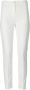 Max Mara Weekend Witte Stretch Katoenen Broek met Gestreken Plooi White Dames - Thumbnail 1