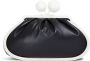 Max Mara Weekend Zwarte zachte leren weekendtas met contrastprofielen en leren schouderband Zwart Dames - Thumbnail 1