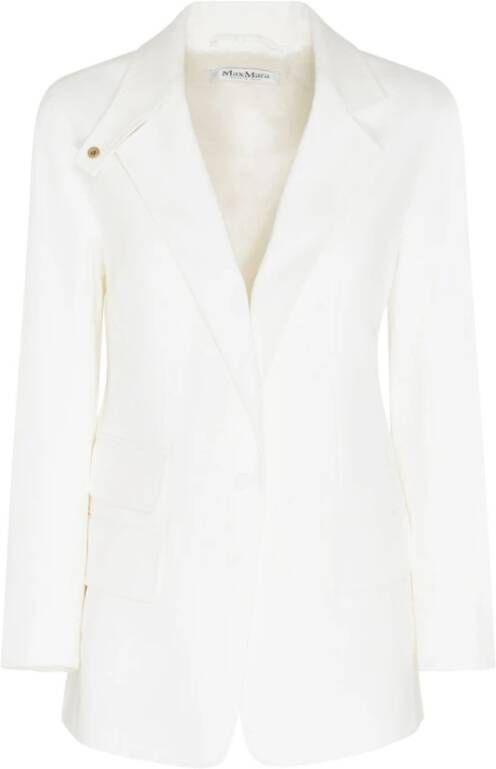 Max Mara Witte Jassen Klassieke Collectie White Dames