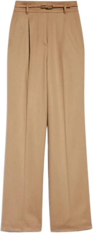 Max Mara Wollen Broek Groot Assortiment Beige Dames