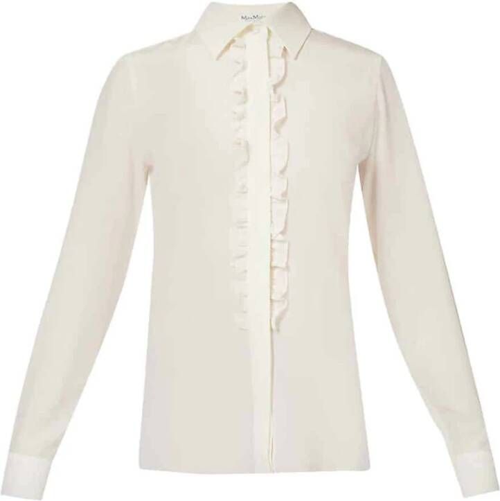 Max Mara Yanina Zijden Shirt Elegant en Vrouwelijk White Dames