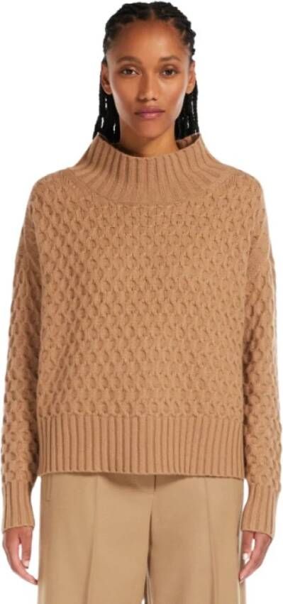 Max Mara Zachte wollen en kasjmier trui Beige Dames