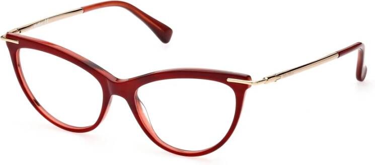 Max Mara Burgundy Cat Eye Optische Monturen Brown Dames