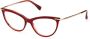 Max Mara Burgundy Cat Eye Optische Monturen Brown Dames - Thumbnail 1