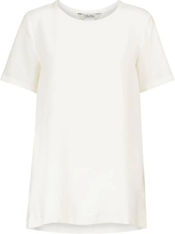Max Mara Zijden Elegantie Dames T-shirt White Dames