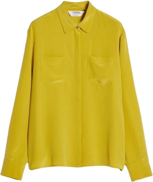 Max Mara Zijden Shirt Upgrade je garderobe met dit luxe zijden shirt voor vrouwen Yellow Dames