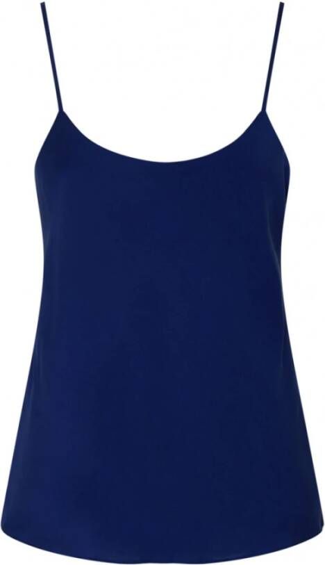 Max Mara Zijden Top Upgrade Jouw Garderobe Blauw Dames