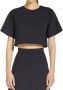 Max Mara Zwart Oversized T-shirt met Neopreen Effect Zwart Dames - Thumbnail 1
