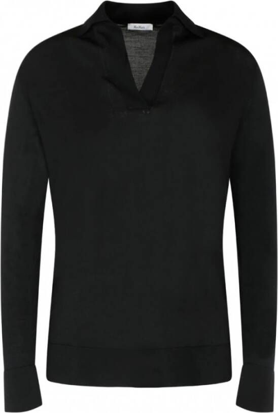 Max Mara Zwarte Infante Wollen Trui Infante Wollen Trui Black Beige