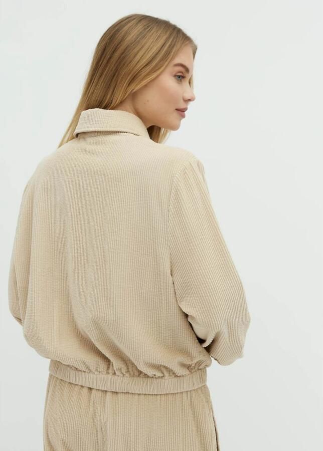 MbyM Beige Corduroy Kort Jack met Knoopsluiting Beige Dames - Foto 2