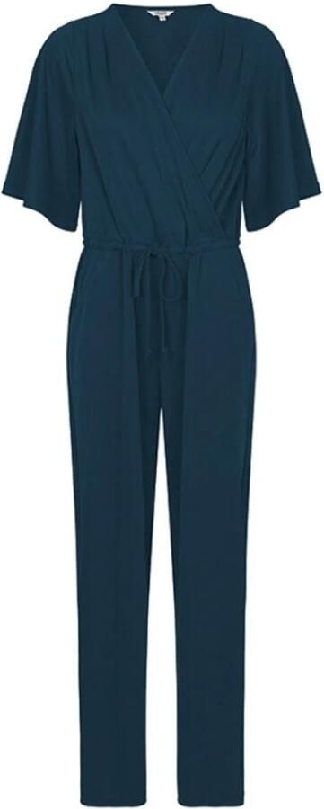 MbyM Blauwe Jersey Jumpsuit met Trekkoord Taille Blue Dames