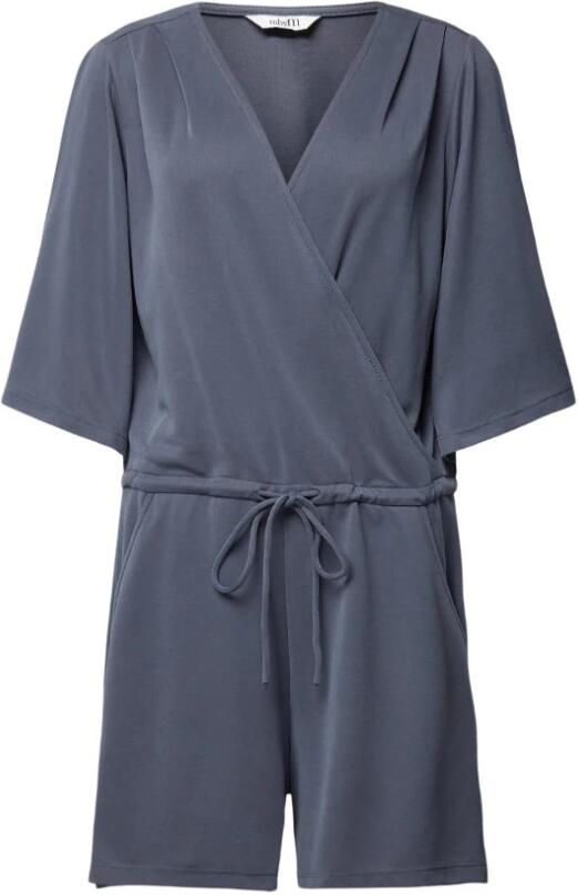 MbyM Blauwe Korte Playsuit met V-Hals Blue Dames