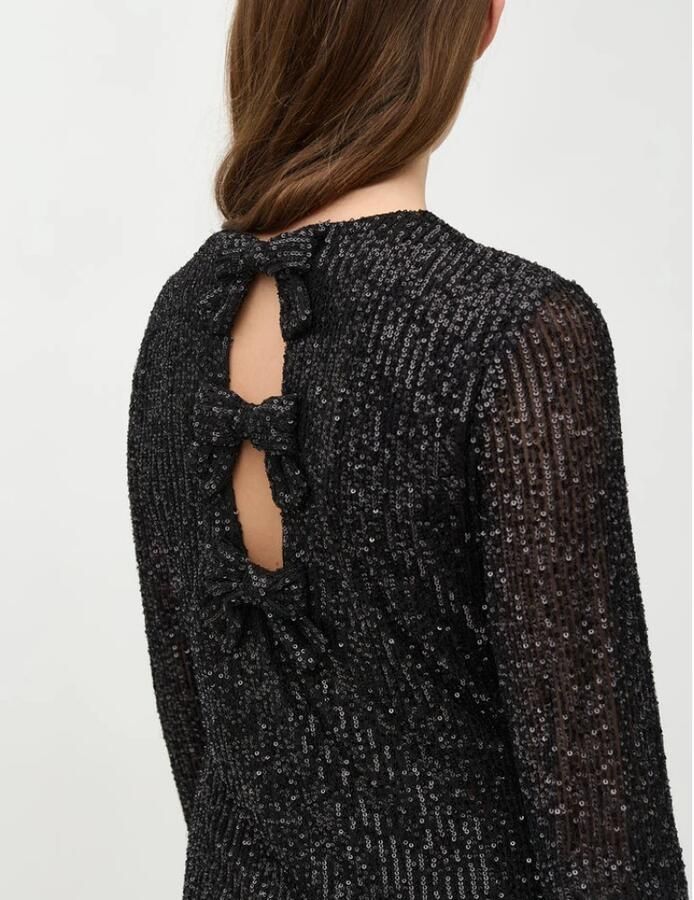 MbyM Zwarte Haliana Jurk met Pailletten Black Dames