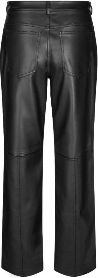 MbyM Zwarte vegan leren broek met wijde pijpen en splitjes Mayanna Black Dames - Foto 10