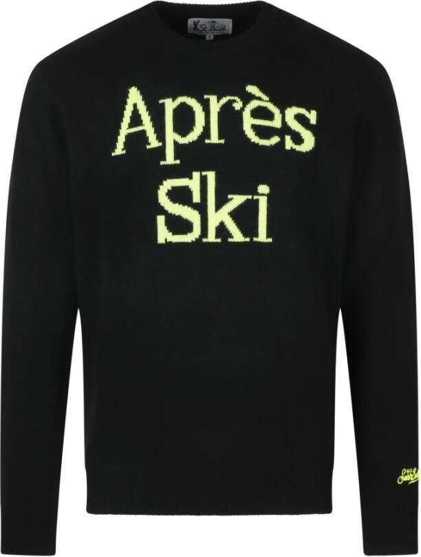 MC2 Saint Barth Apres Ski Sweater Fw23 Regular Fit Zwart Heren