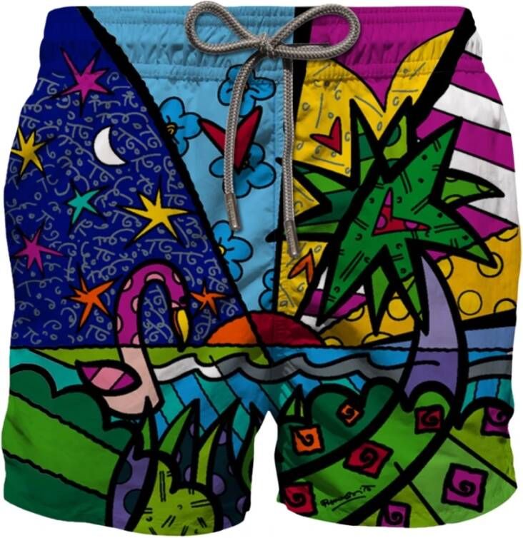 MC2 Saint Barth Zee Kleding Zwemkleding Prints Elastische Taille Multicolor Heren