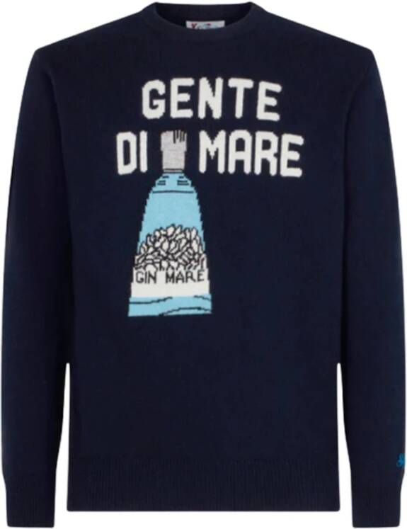 Saint Barth Comfortabele Heren Sweatshirt met Leuk Gente di Mare Design Blue Heren