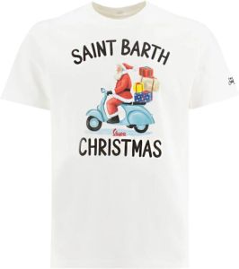 MC2 Saint Barth Crew-neck Katoenen T-shirt met Geborduurd Logo Wit Heren