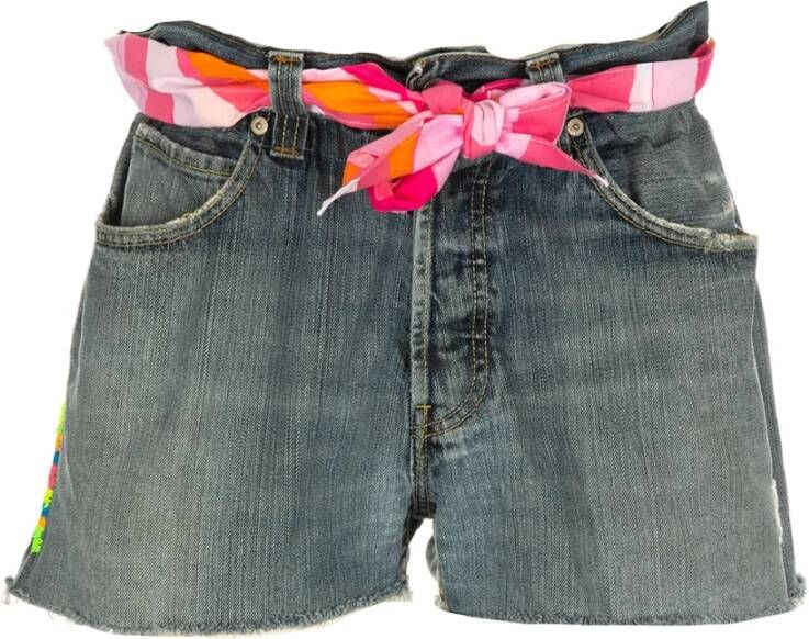 MC2 Saint Barth Denim Shorts Blauw Dames