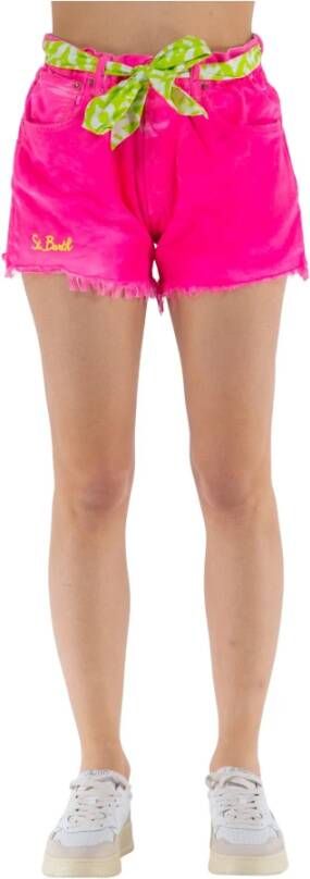 MC2 Saint Barth Denim Shorts Roze Dames