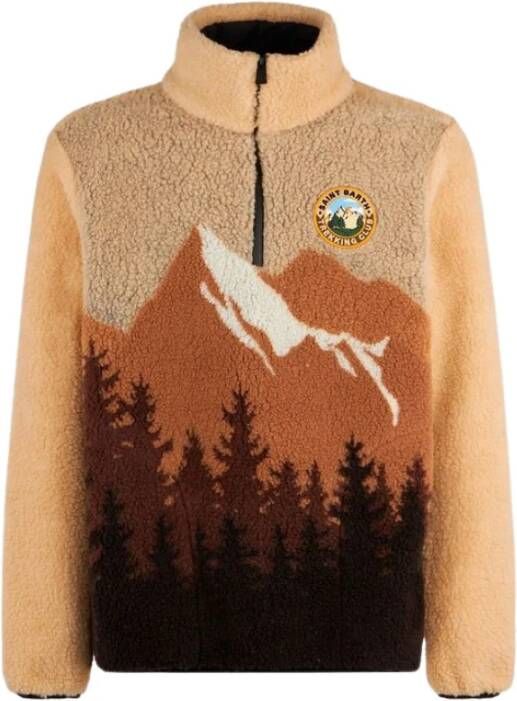 MC2 Saint Barth Gradient Mount Sherpa Fleece Jas Beige Heren